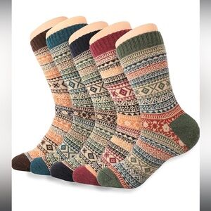 Women’s Winter Wool Socks -5 Pairs